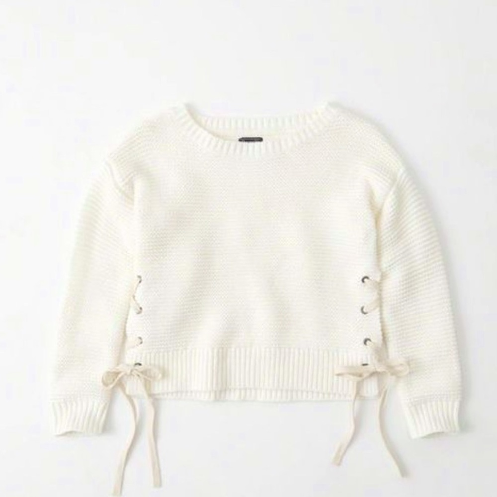 Abercrombie & Fitch Lace-Up Sweater